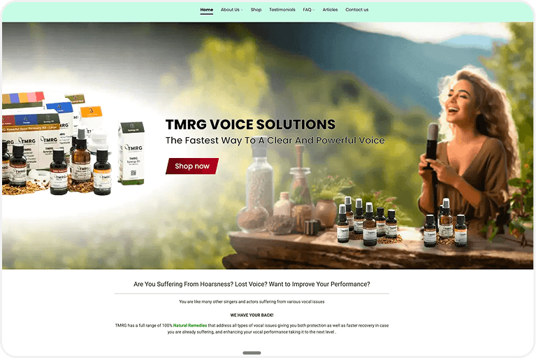 tmrg voice solutions website